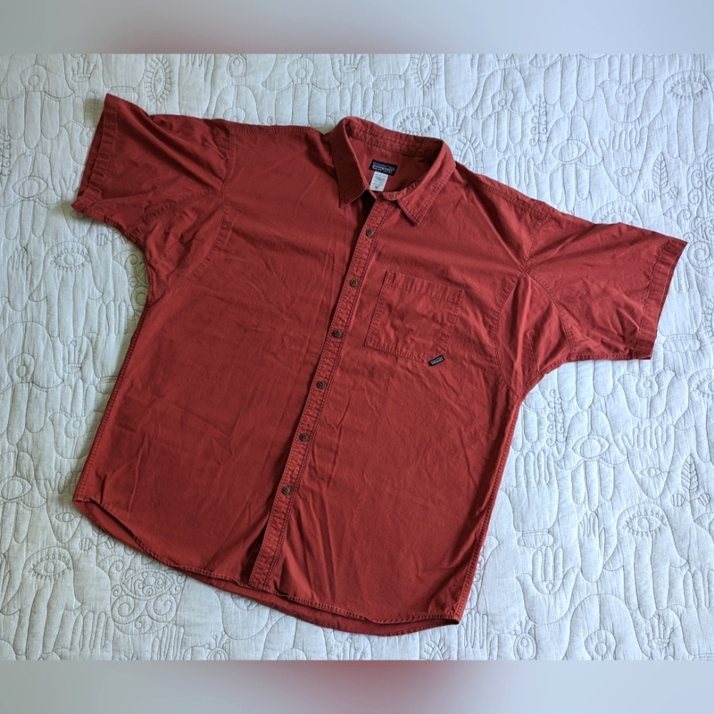 Patagonia Men's Casual Button Down Shirt - Red